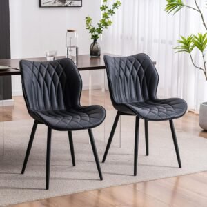 YOUNIKE Dining Chairs Set of 2, Upholstered Faux Leather Kitchen & Dining Room Chairs